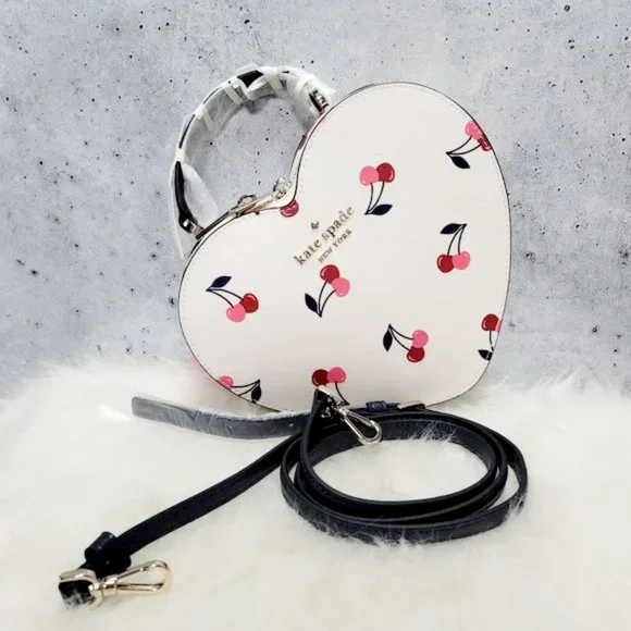 kate Spade K6096 love shack cherry heart crossbody in cream multi - Picture 4 of 4